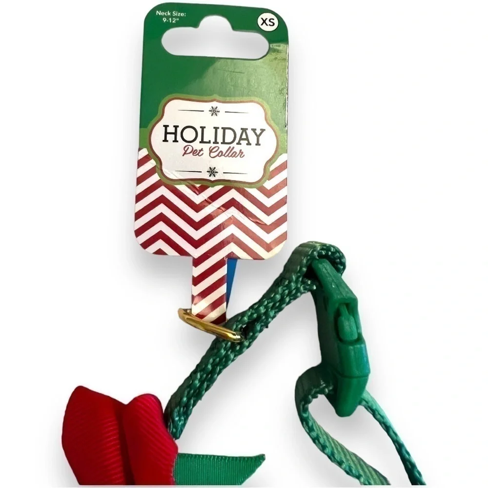 Holiday Pet Collar Dog Cat Christmas Adjustable Collar Size XS New With Tags